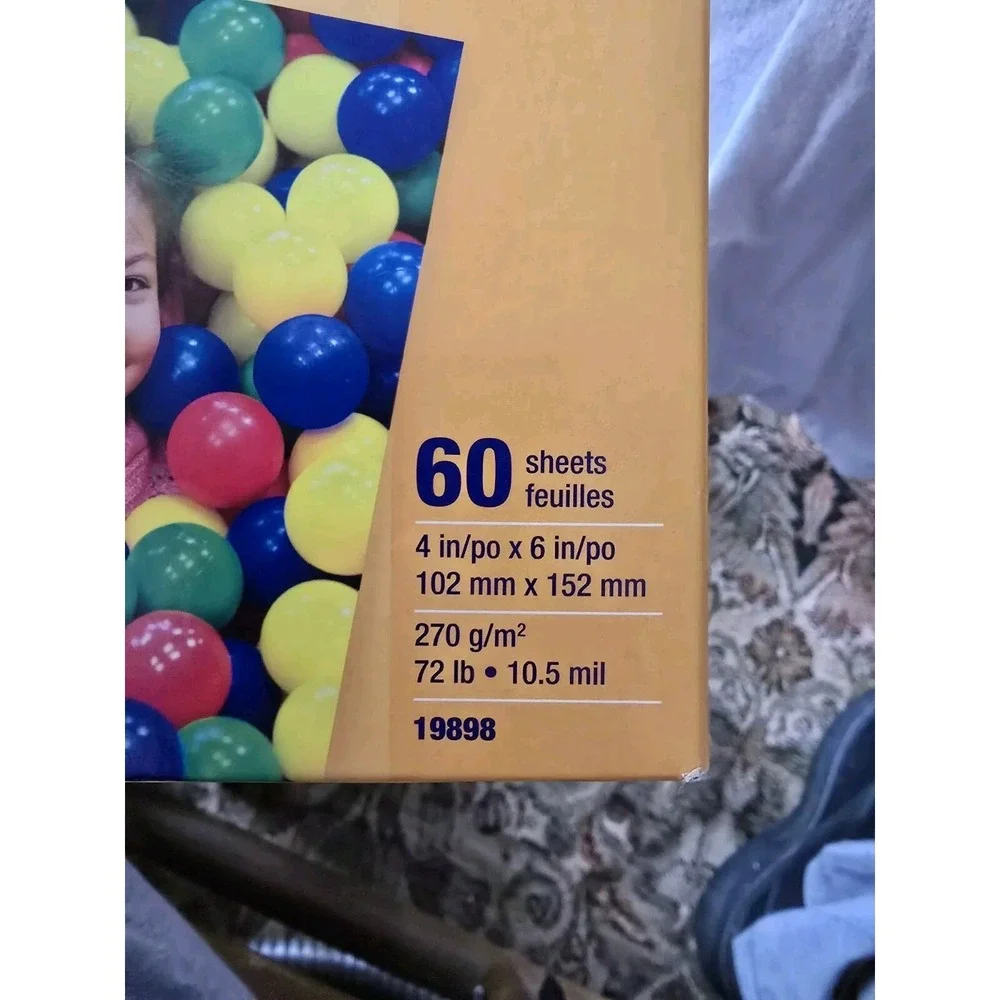 Staples Gloss Photo Plus 60ct Sheets 4inx6in 19898 Brand New Ink Jet Compatible